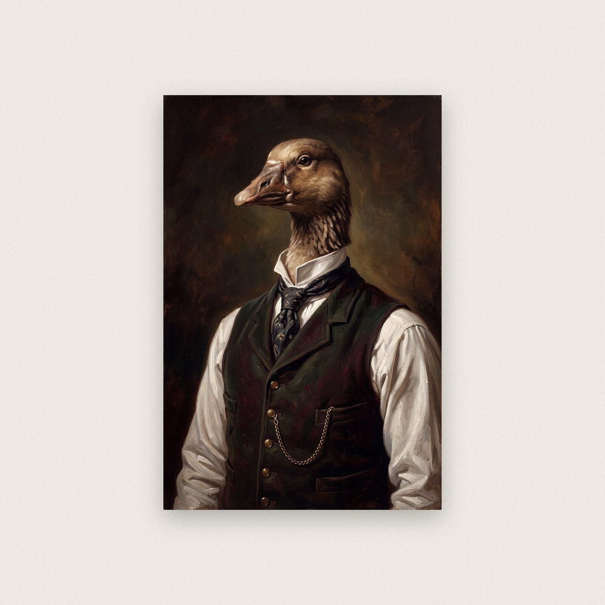 Goose The Gentry Animal Portrait Art Print