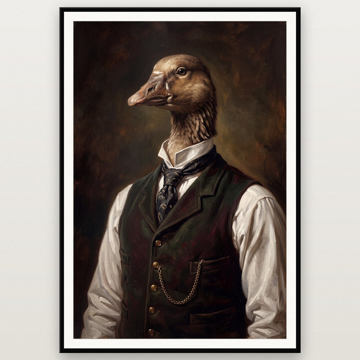 Goose The Gentry Animal Portrait Art Print