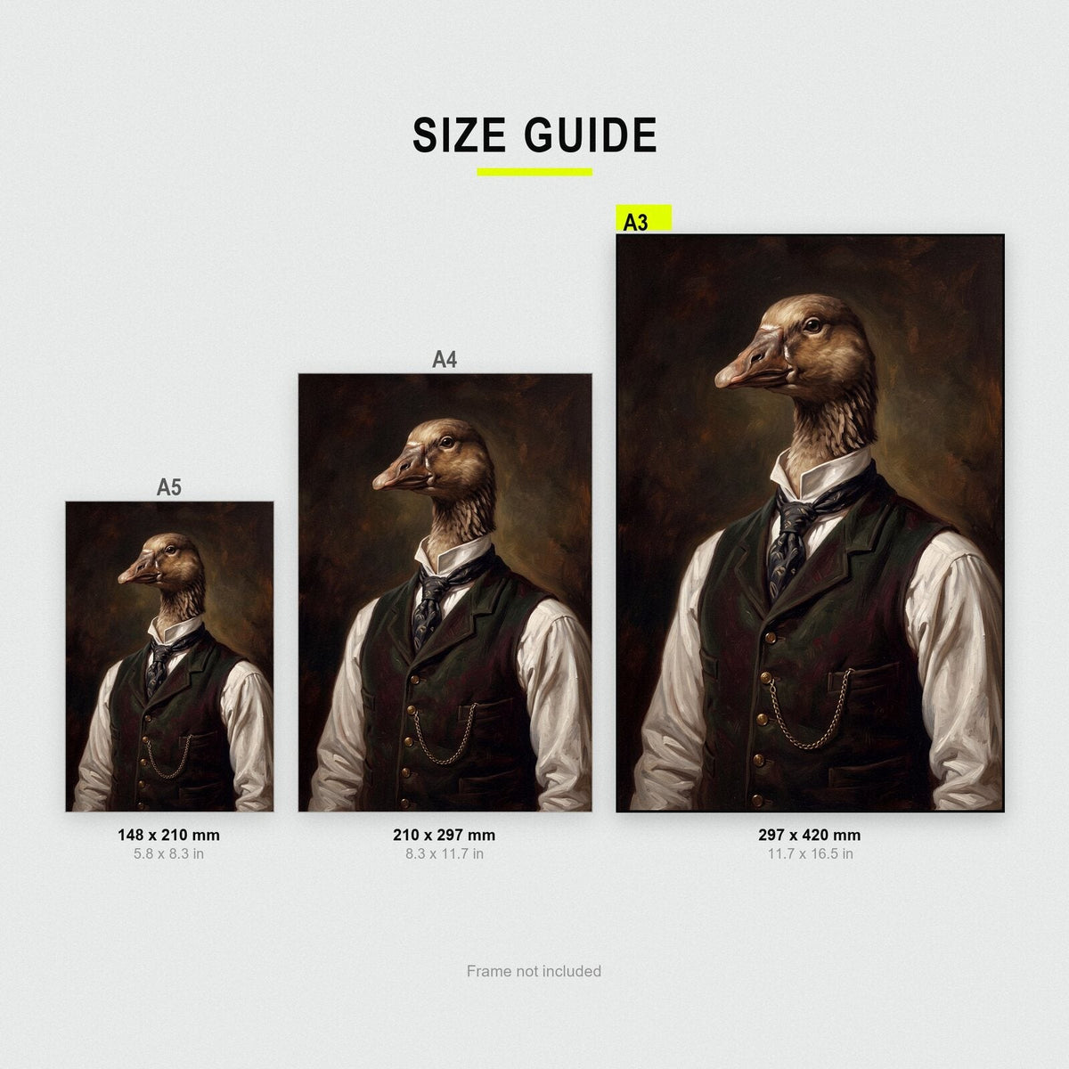 Goose The Gentry Animal Portrait Art Print