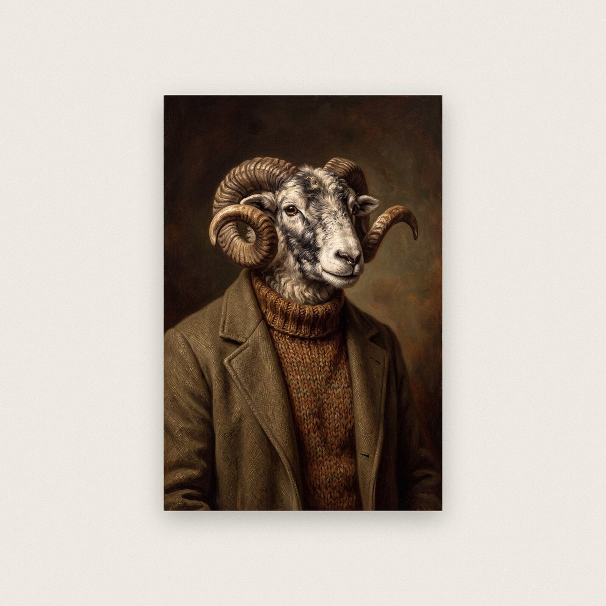Ram The Gentry Animal Portrait Art Print