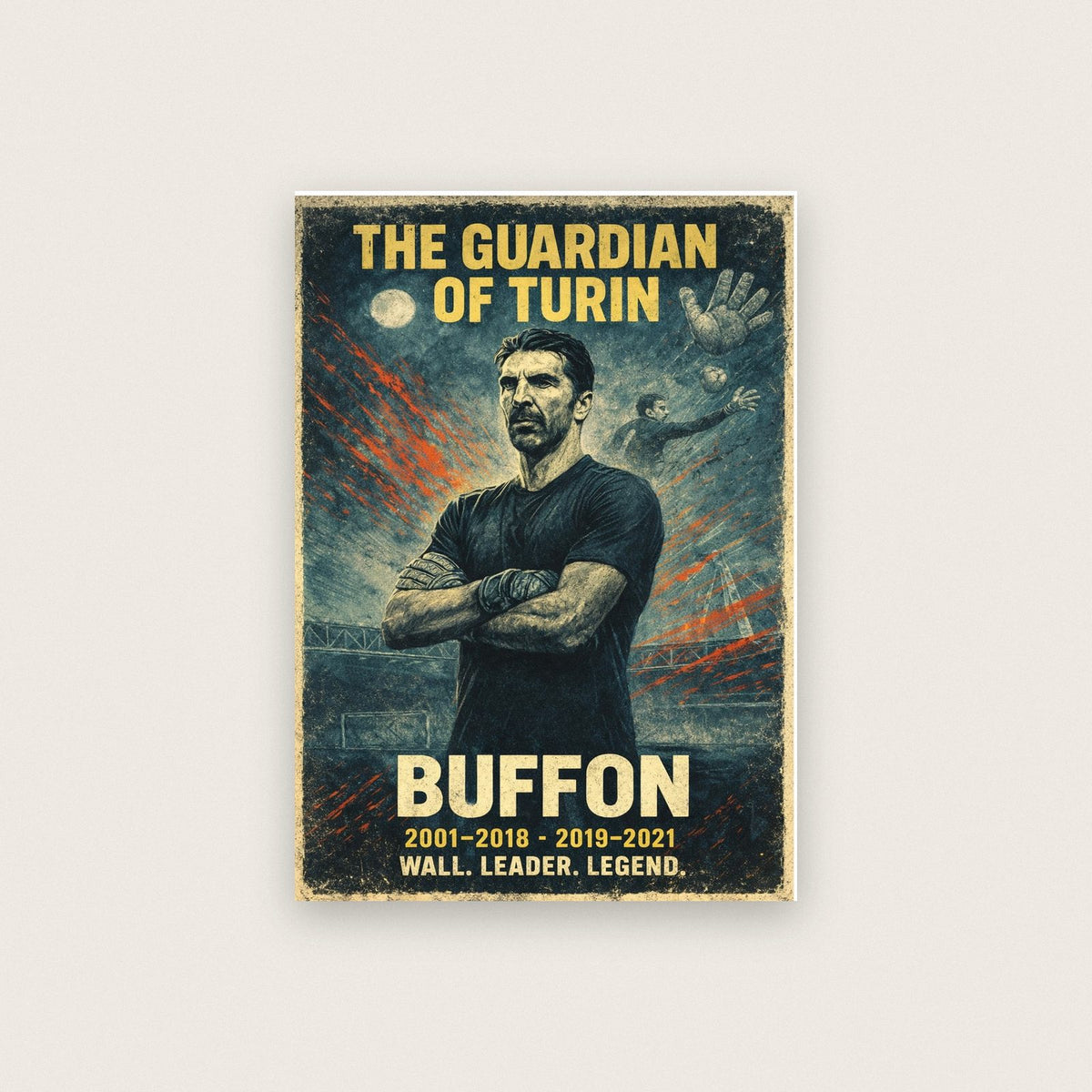 Gianluigi Buffon Vintage Football Print