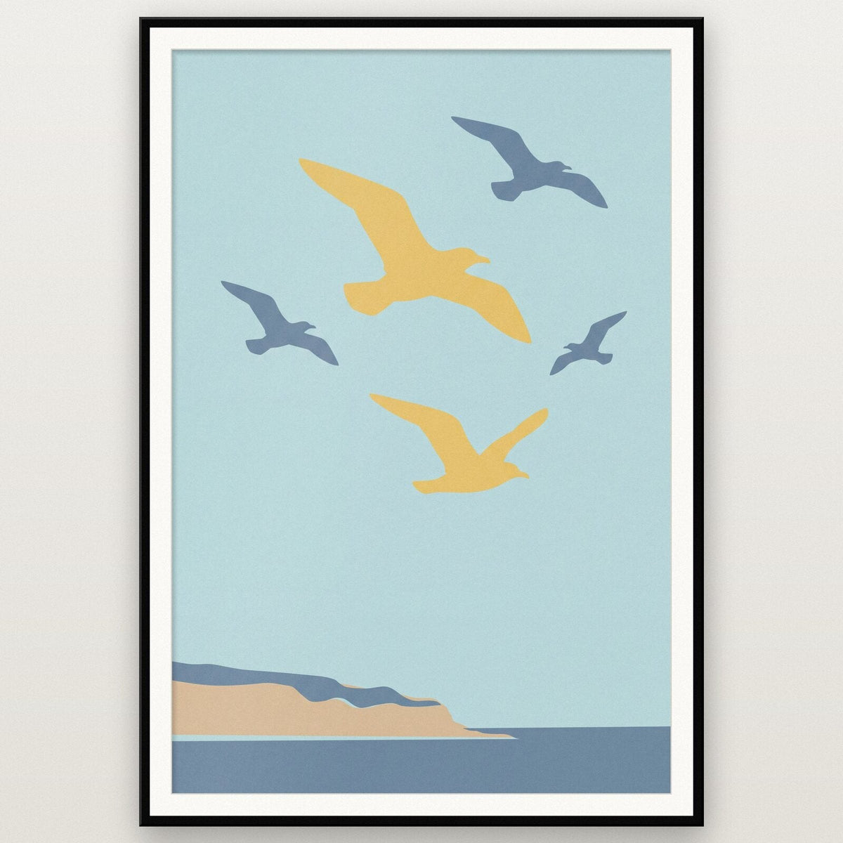 Gulls Tide Coastal Art Print
