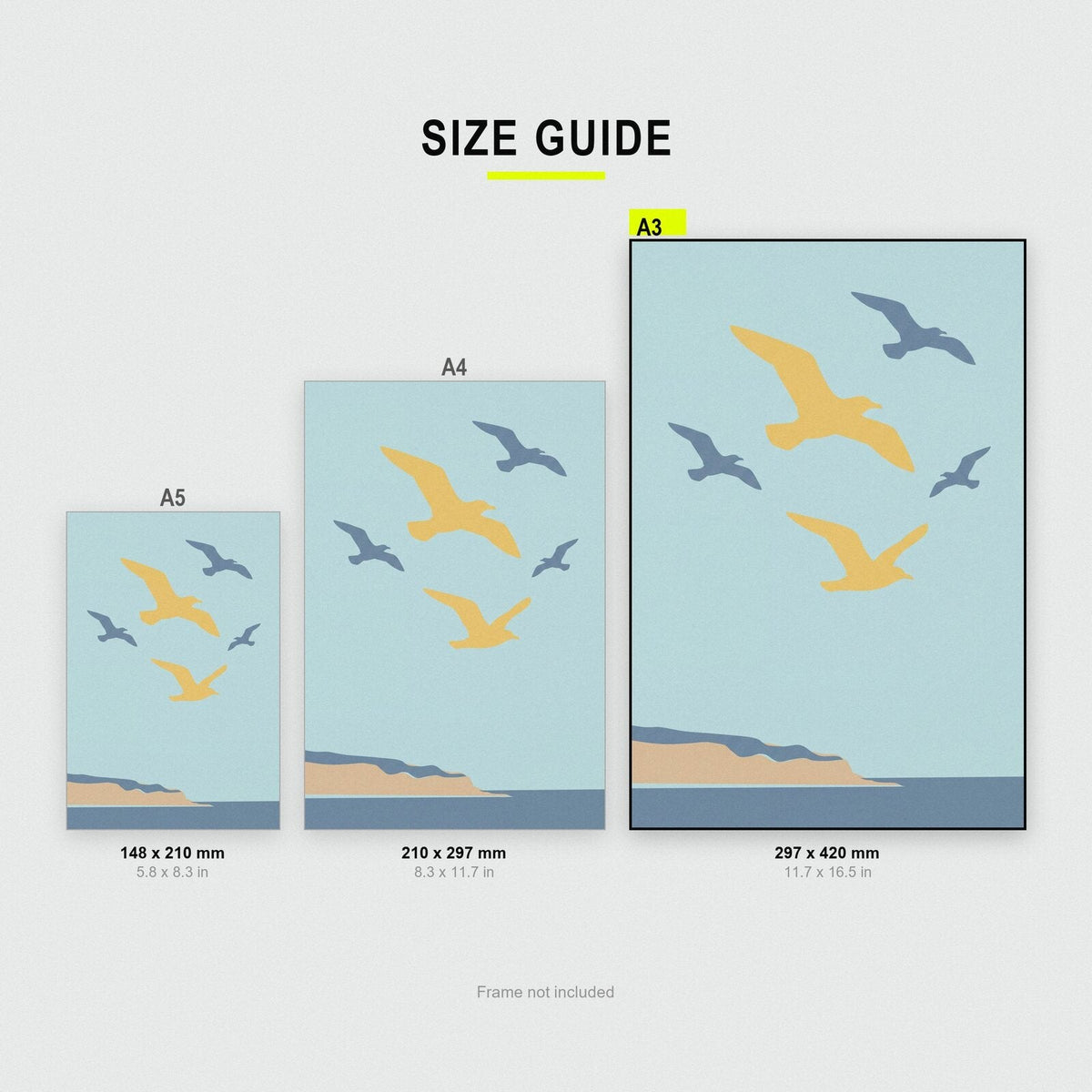 Gulls Tide Coastal Art Print