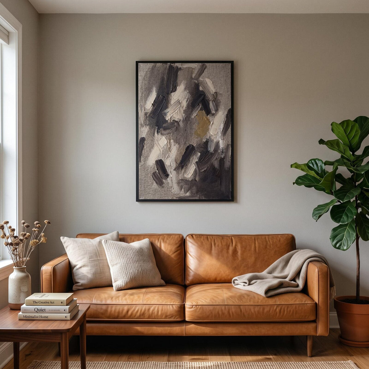Ash Pigment Abstract Art Print