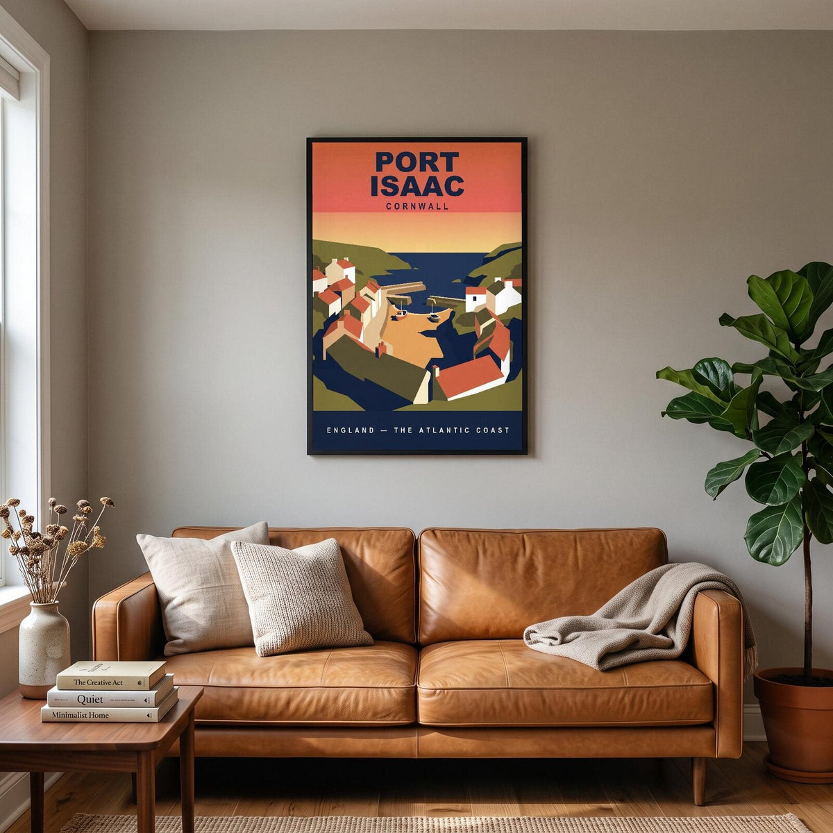 Port Isaac Cornwall Travel Poster Art Print