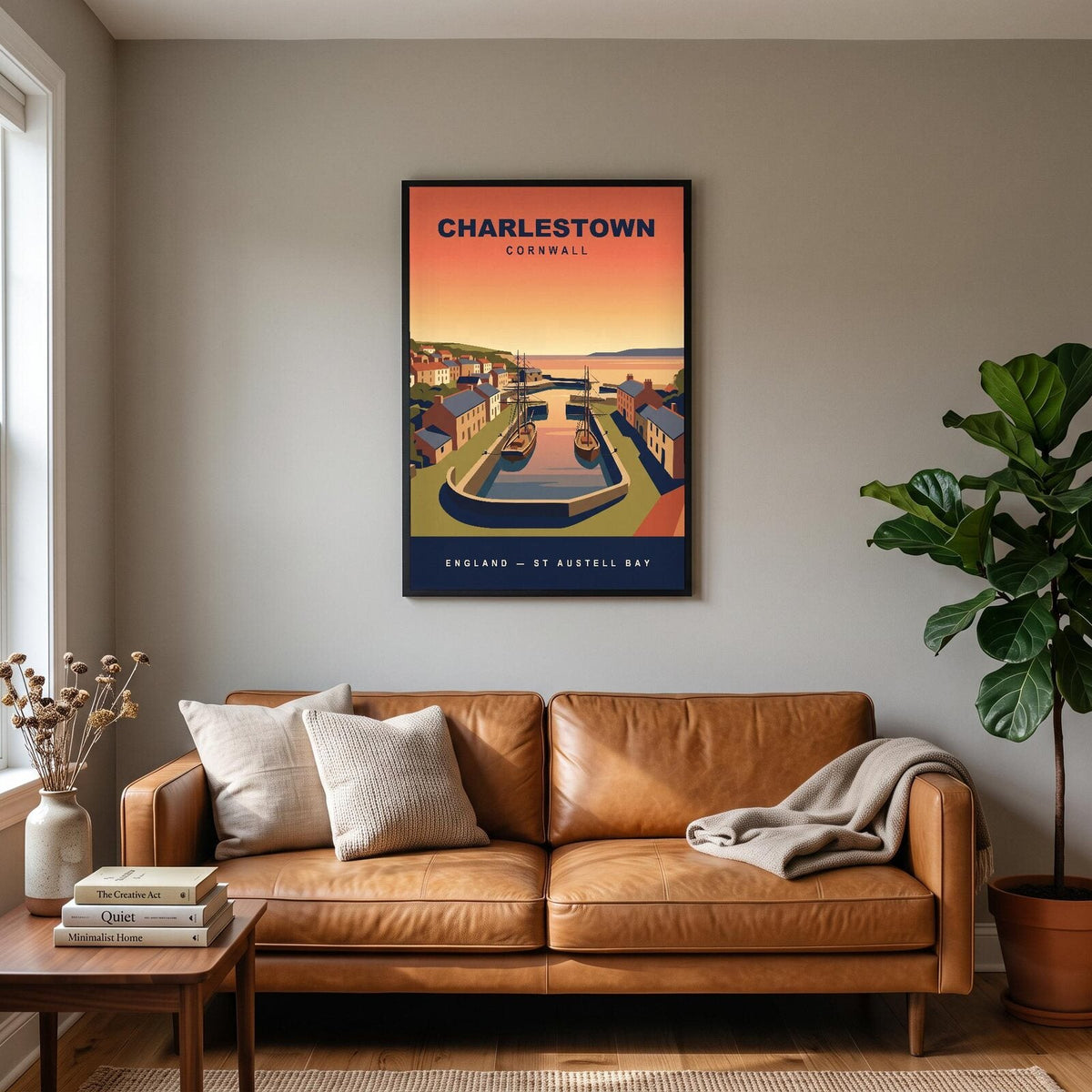 Charlestown Cornwall Travel Poster Art Print