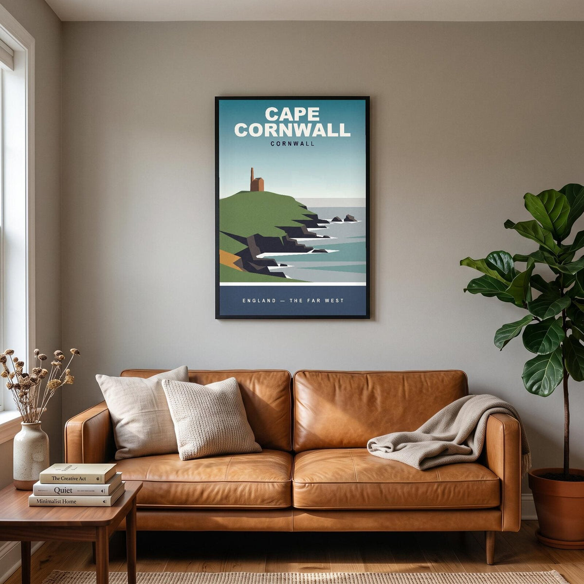 Cape Cornwall Travel Poster Art Print