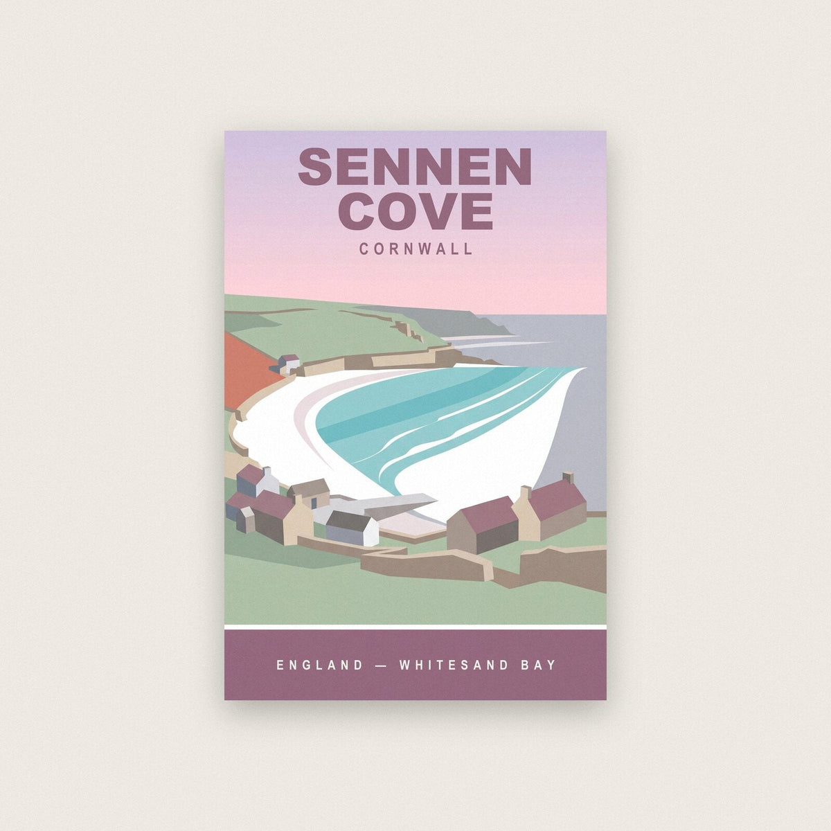 Sennen Cove Cornwall Travel Poster Art Print