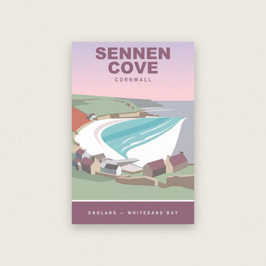 Sennen Cove Cornwall Travel Poster Art Print