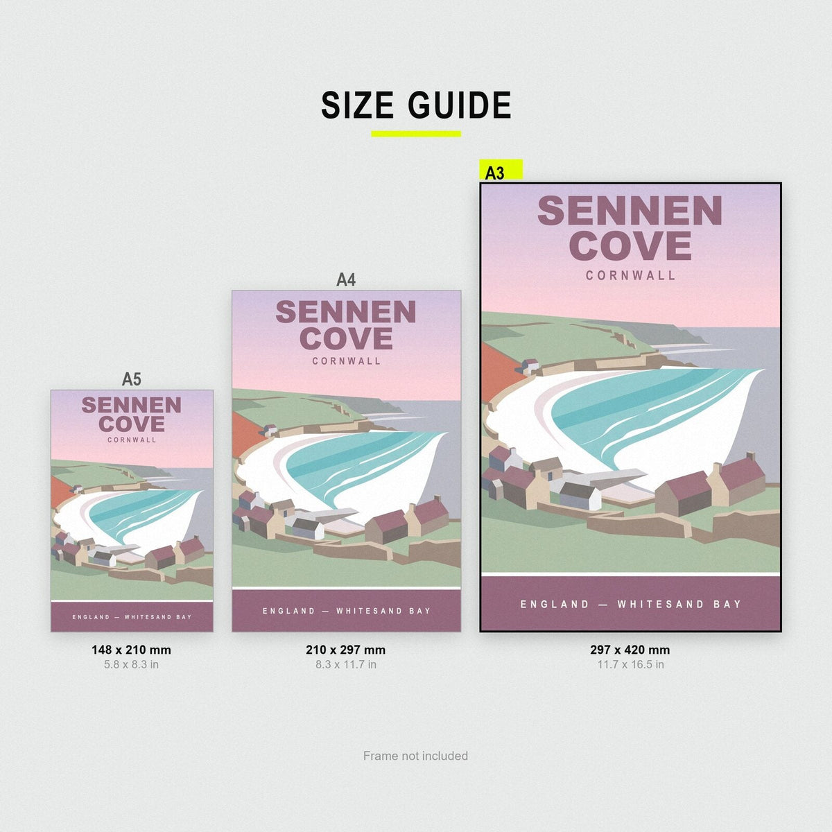 Sennen Cove Cornwall Travel Poster Art Print