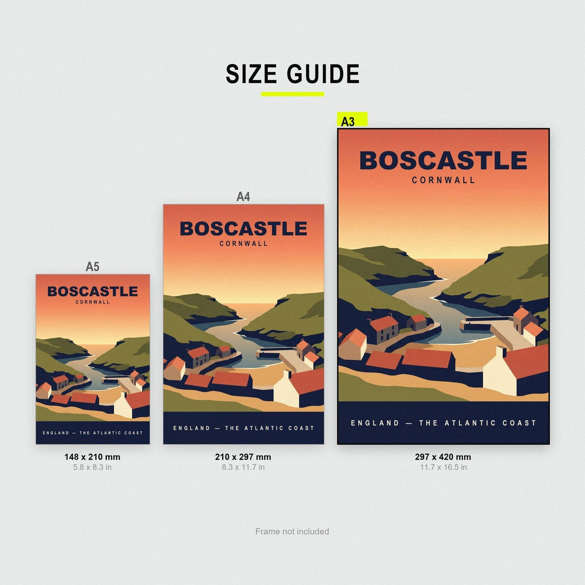 Boscastle Cornwall Travel Poster Art Print