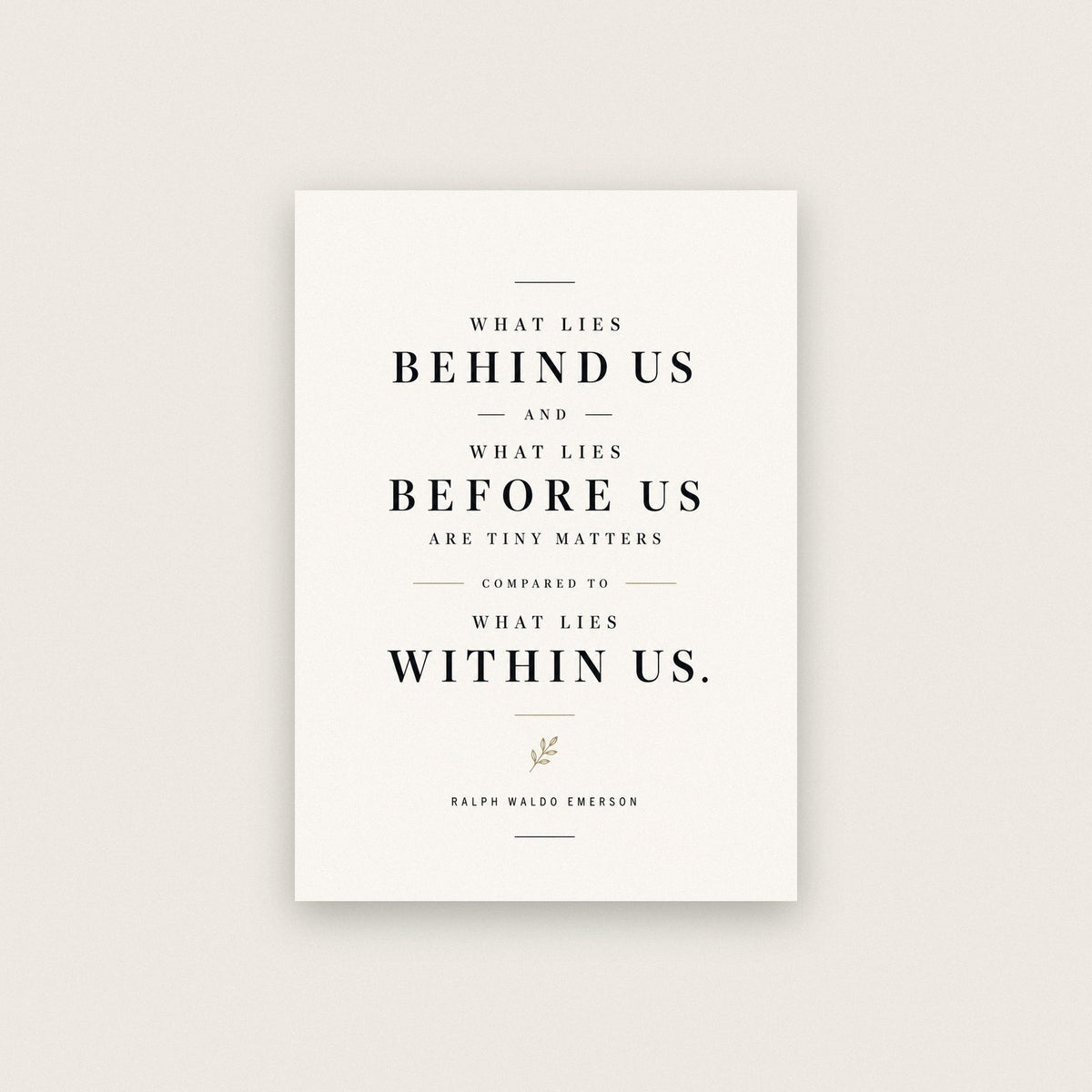 Ralph Waldo Emerson Quote Print