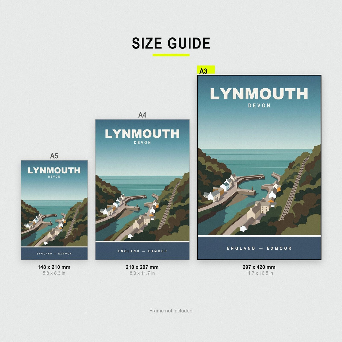 Lynmouth Devon Travel Poster Art Print