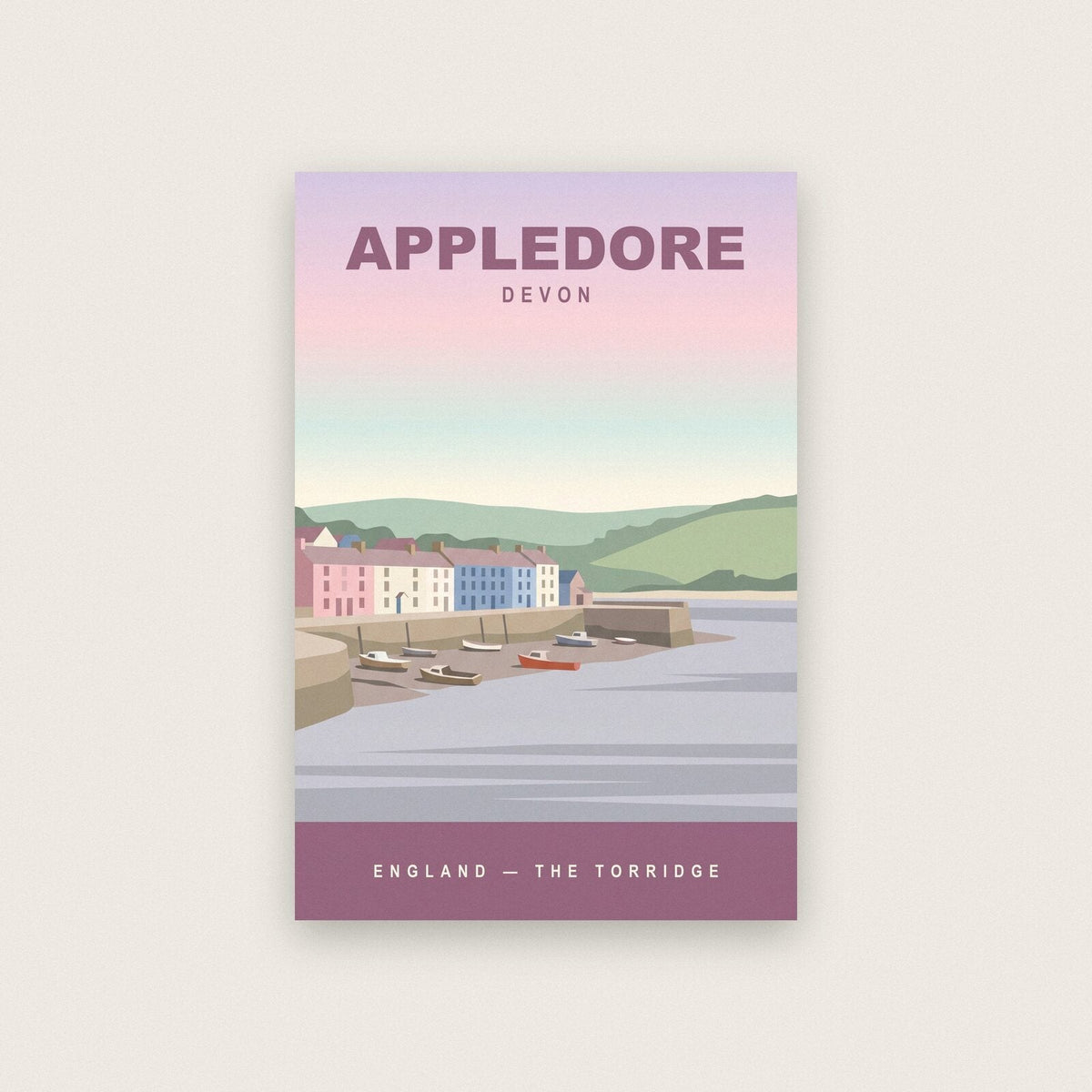 Appledore Devon Travel Poster Art Print