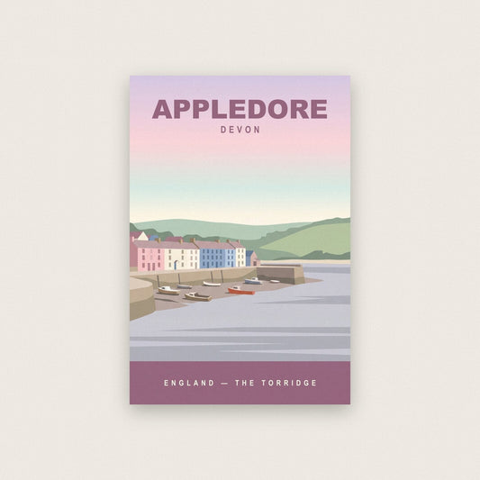 Appledore Devon Travel Poster Art Print