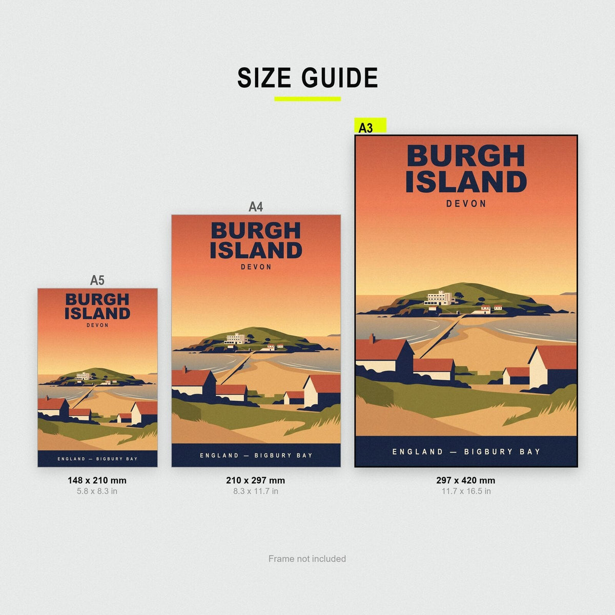 Burgh Island Devon Travel Poster Art Print