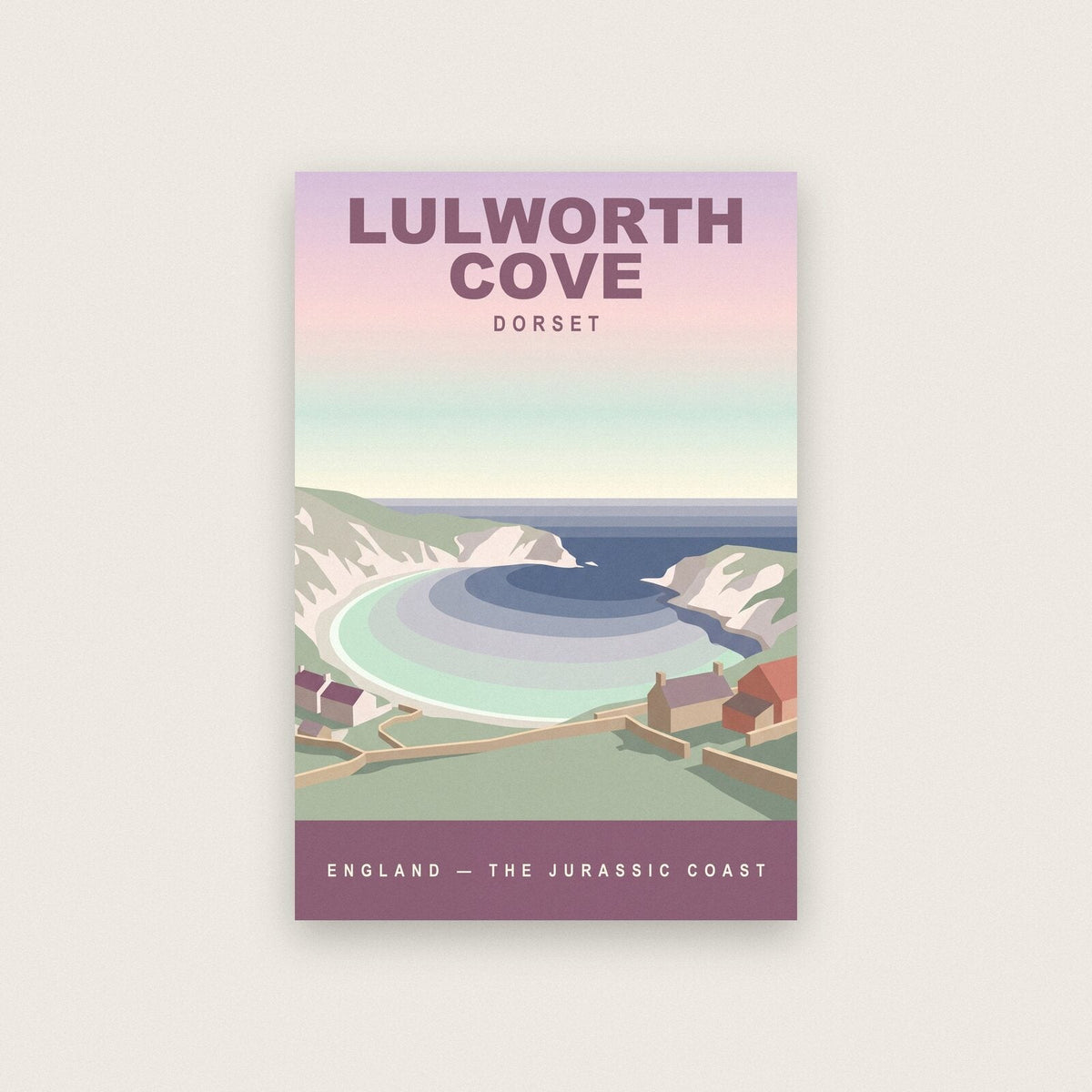 Lulworth Cove Dorset Travel Poster Art Print