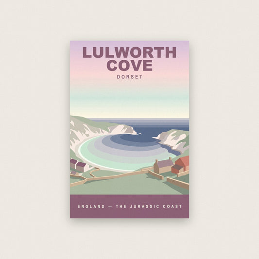 Lulworth Cove Dorset Travel Poster Art Print