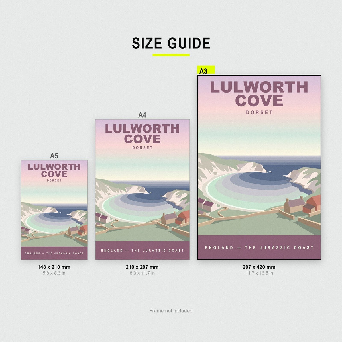 Lulworth Cove Dorset Travel Poster Art Print