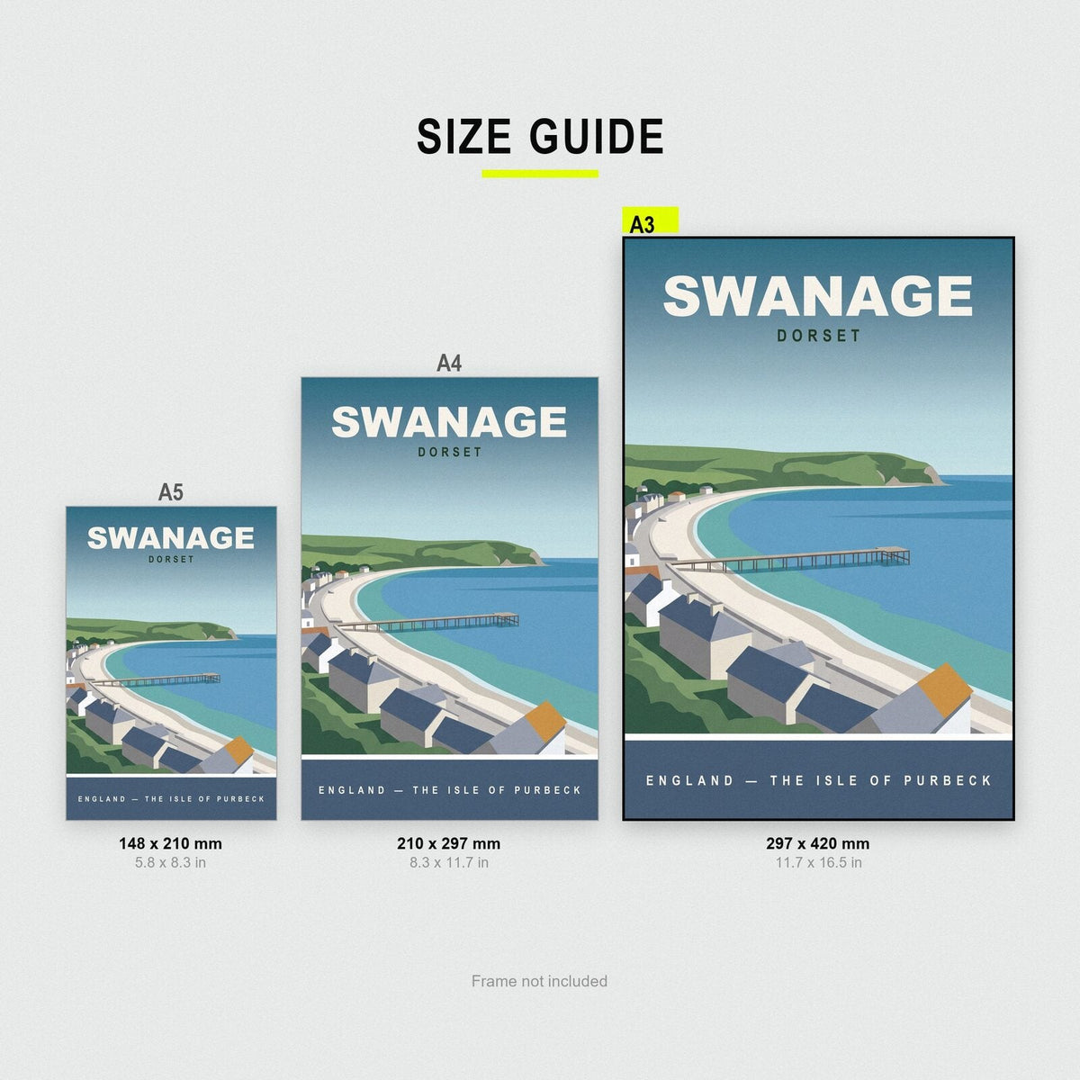 Swanage Dorset Travel Poster Art Print