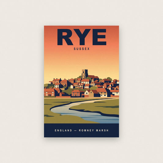 Rye Sussex Travel Poster Art Print