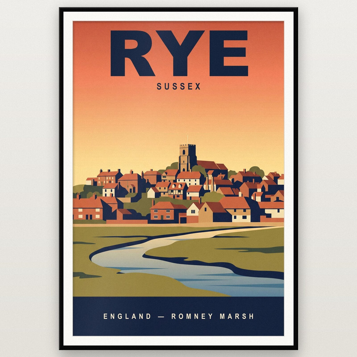 Rye Sussex Travel Poster Art Print