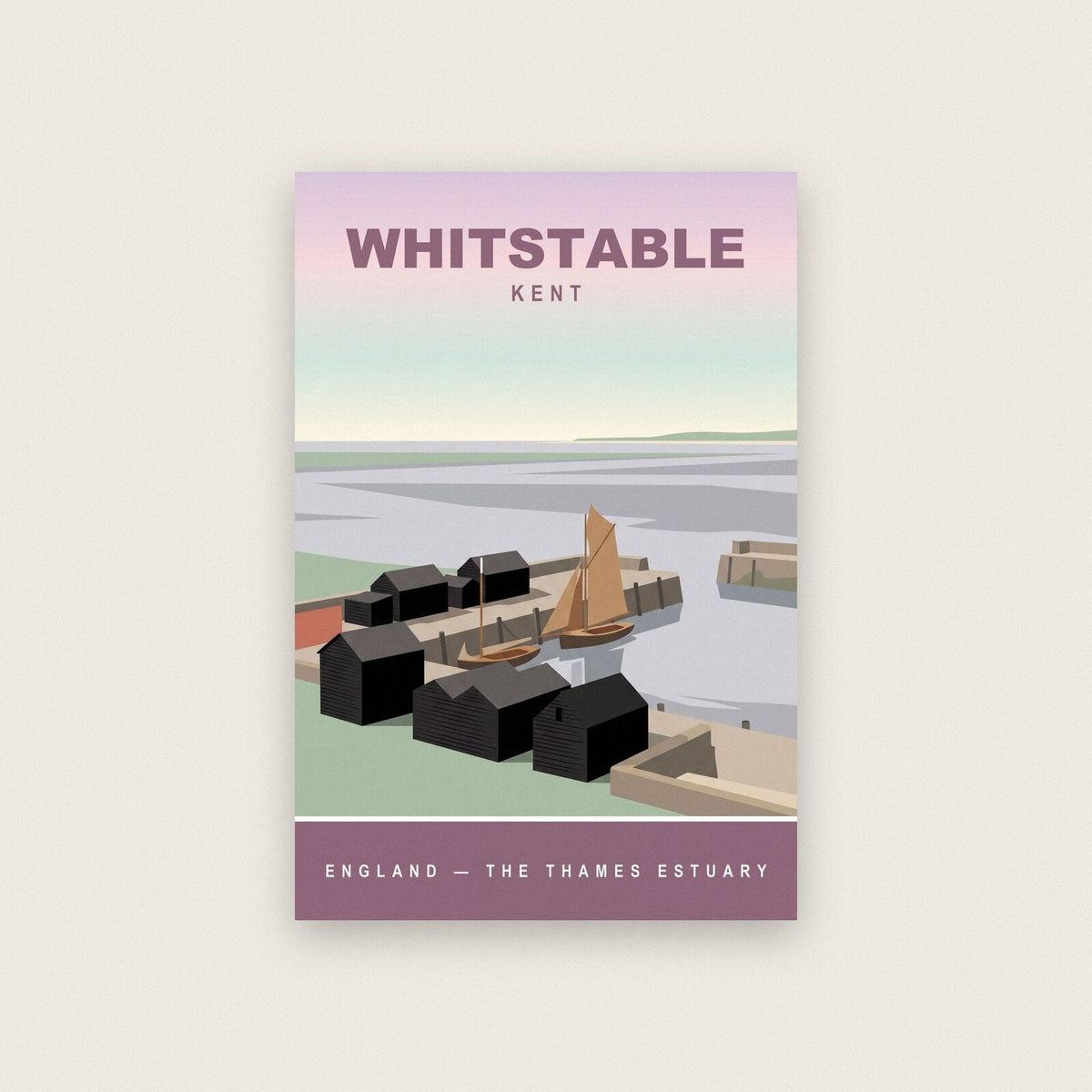 Whitstable Kent Travel Poster Art Print