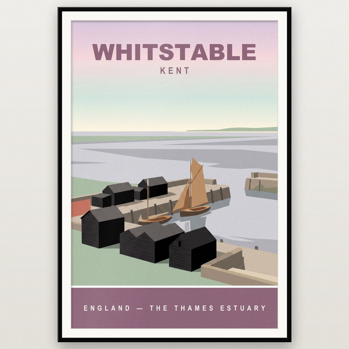 Whitstable Kent Travel Poster Art Print