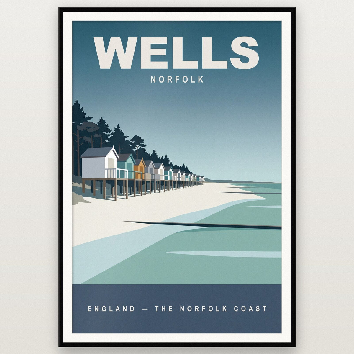 Wells Next The Sea Norfolk Travel Poster Art Print