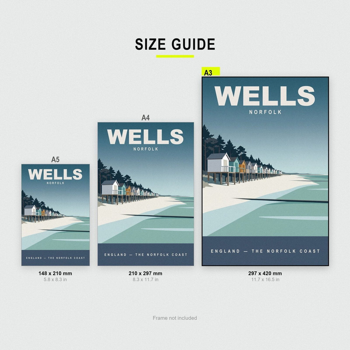 Wells Next The Sea Norfolk Travel Poster Art Print