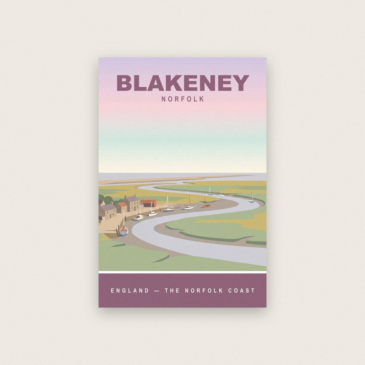 Blakeney Norfolk Travel Poster Art Print