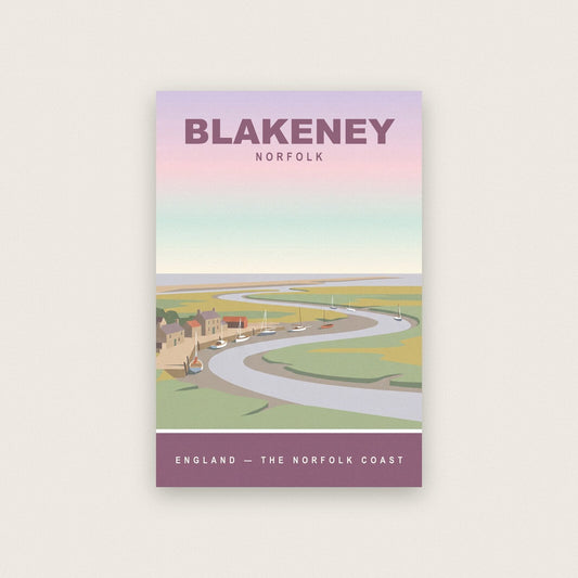 Blakeney Norfolk Travel Poster Art Print