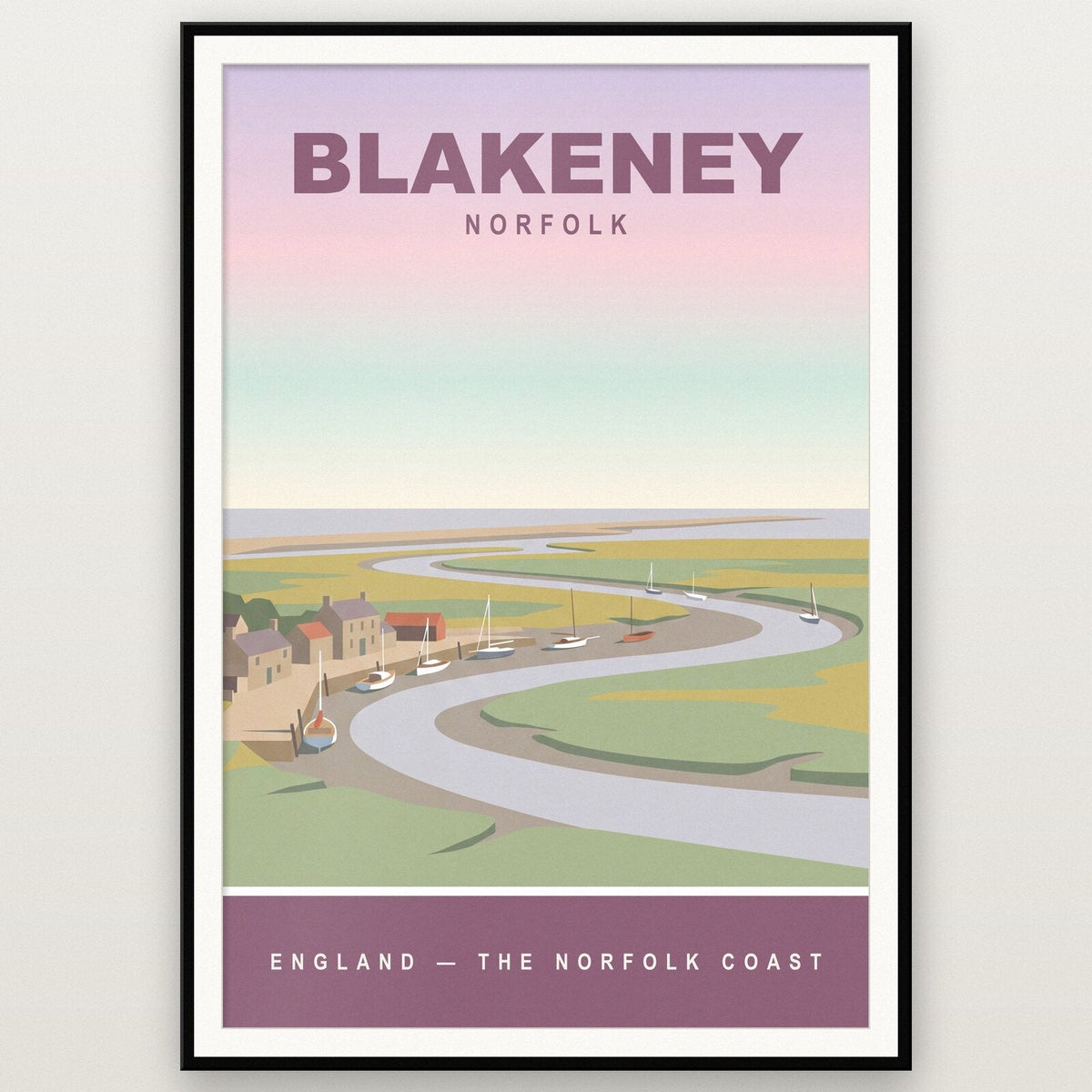 Blakeney Norfolk Travel Poster Art Print