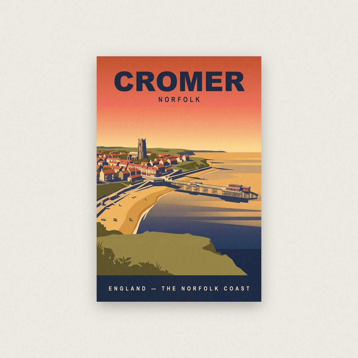 Cromer Norfolk Travel Poster Art Print