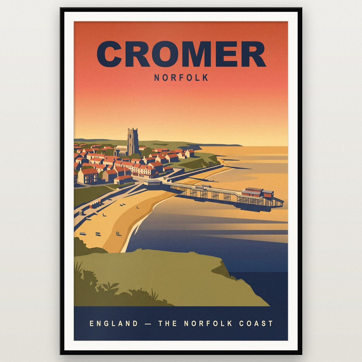 Cromer Norfolk Travel Poster Art Print