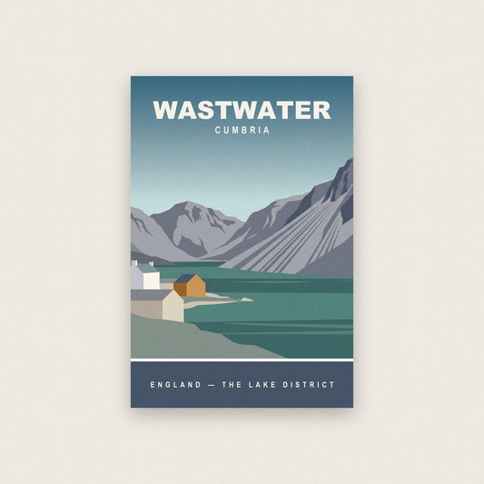 Wastwater Cumbria Travel Poster Art Print