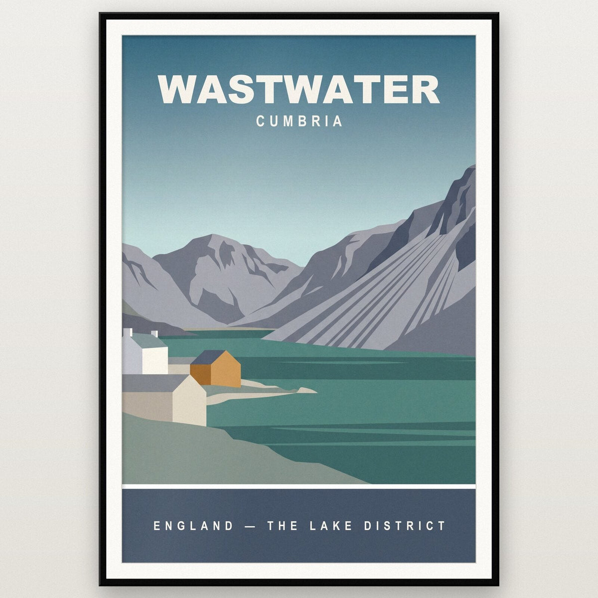 Wastwater Cumbria Travel Poster Art Print