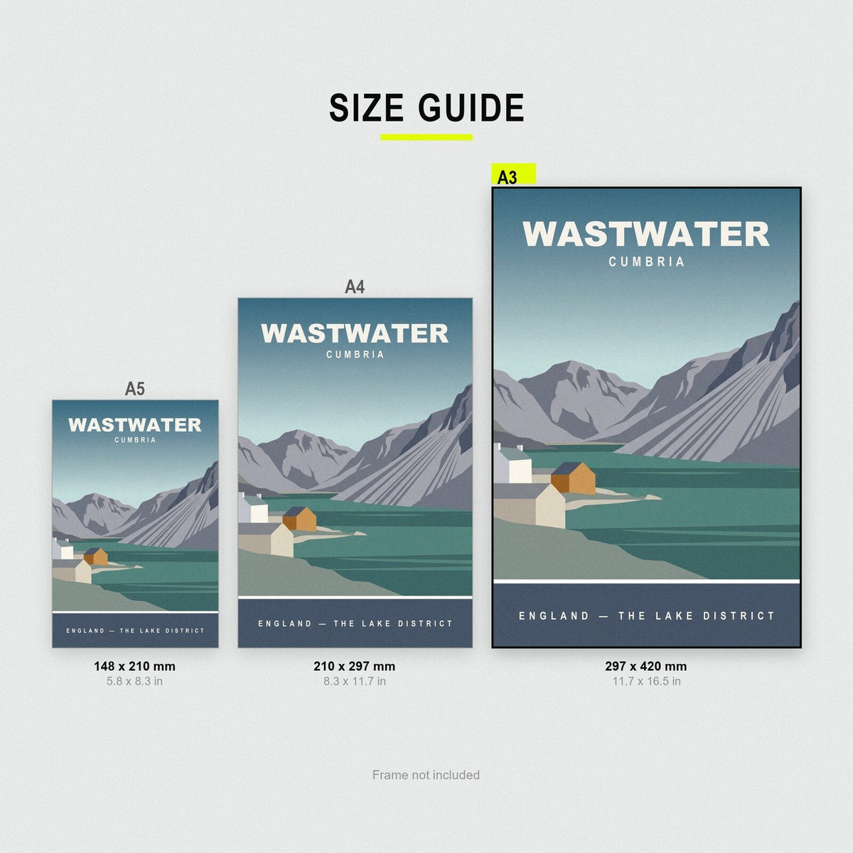 Wastwater Cumbria Travel Poster Art Print