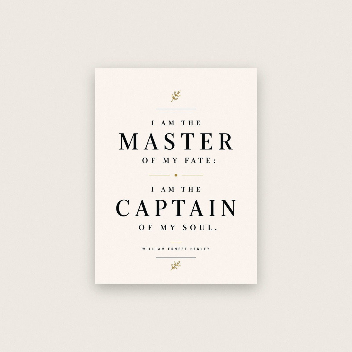 Invictus Quote Print