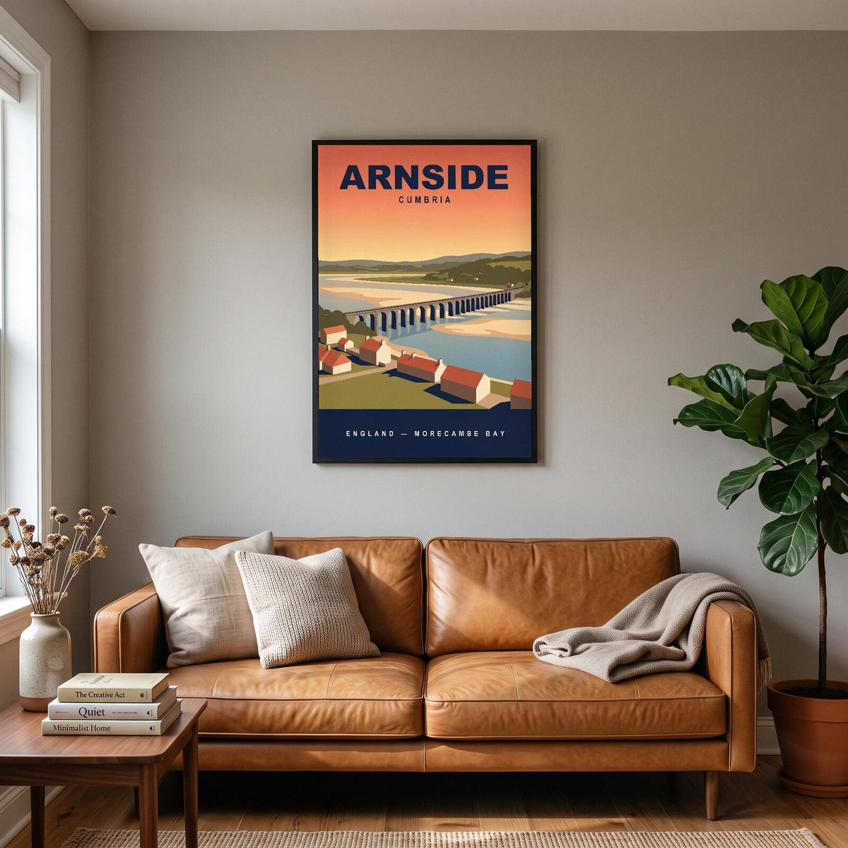 Arnside Cumbria Travel Poster Art Print