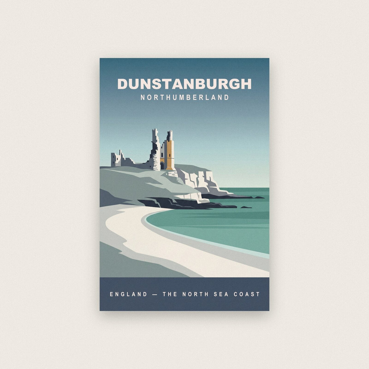 Dunstanburgh Northumberland Travel Poster Art Print