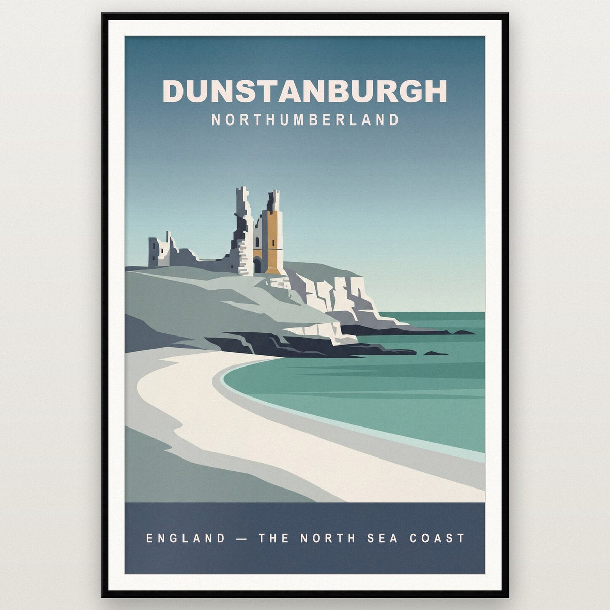 Dunstanburgh Northumberland Travel Poster Art Print