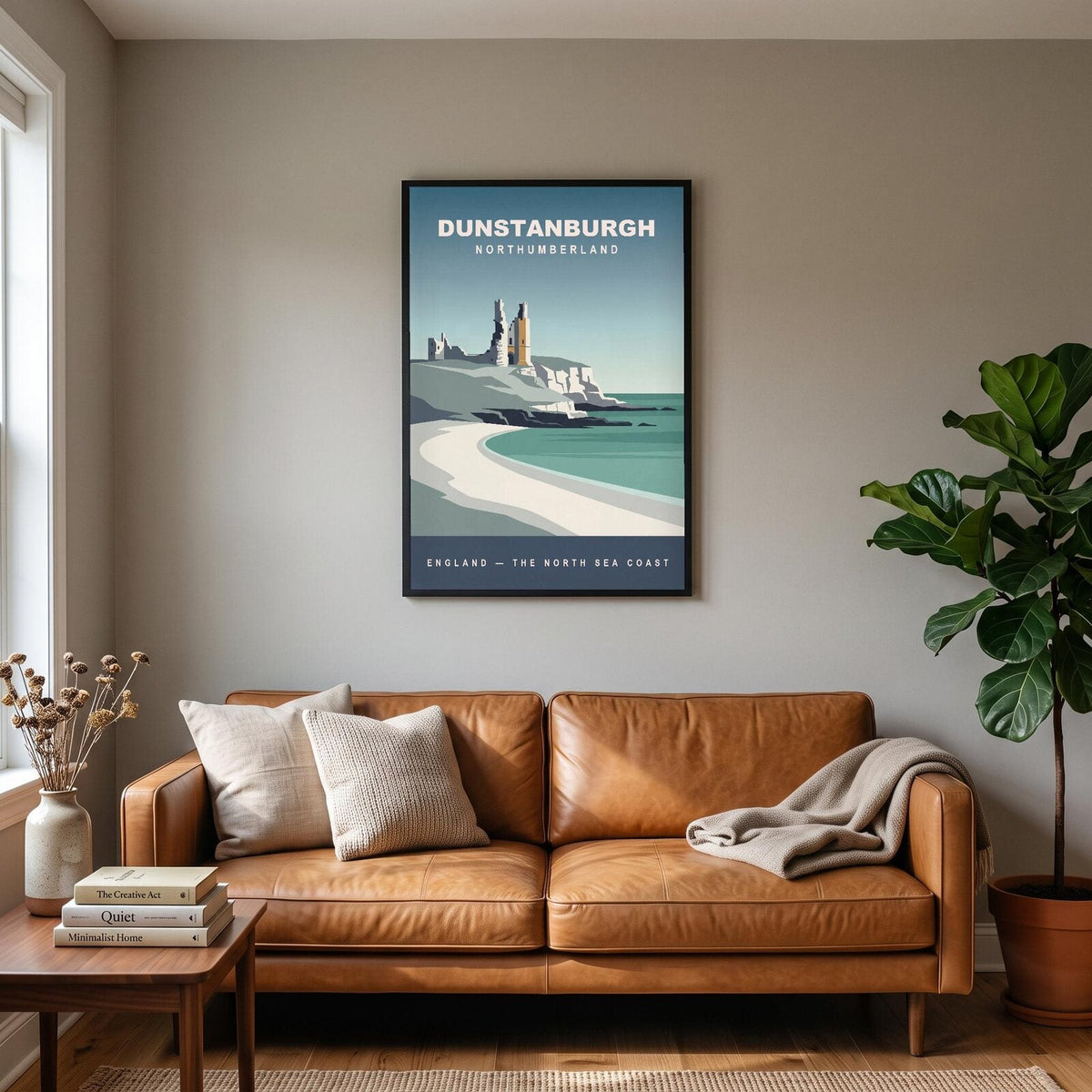 Dunstanburgh Northumberland Travel Poster Art Print