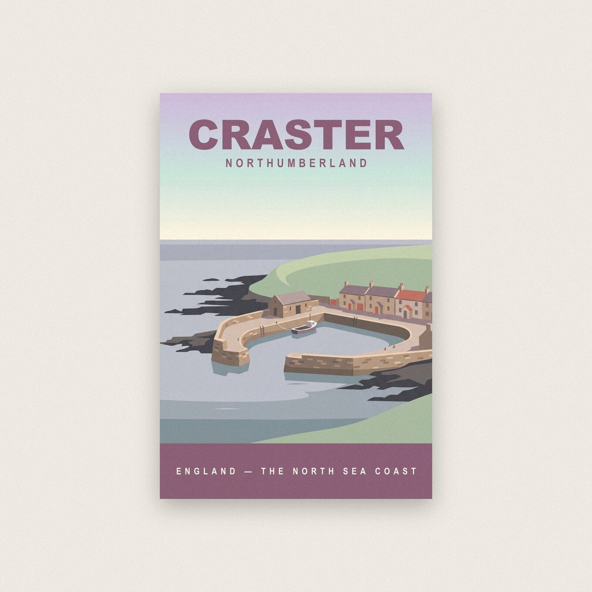 Craster Northumberland Travel Poster Art Print