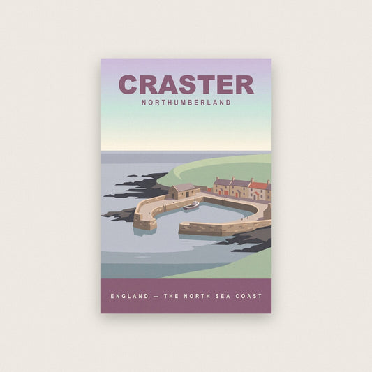 Craster Northumberland Travel Poster Art Print