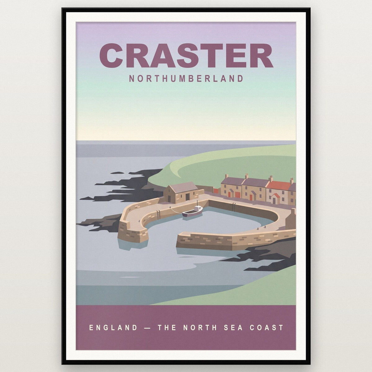 Craster Northumberland Travel Poster Art Print