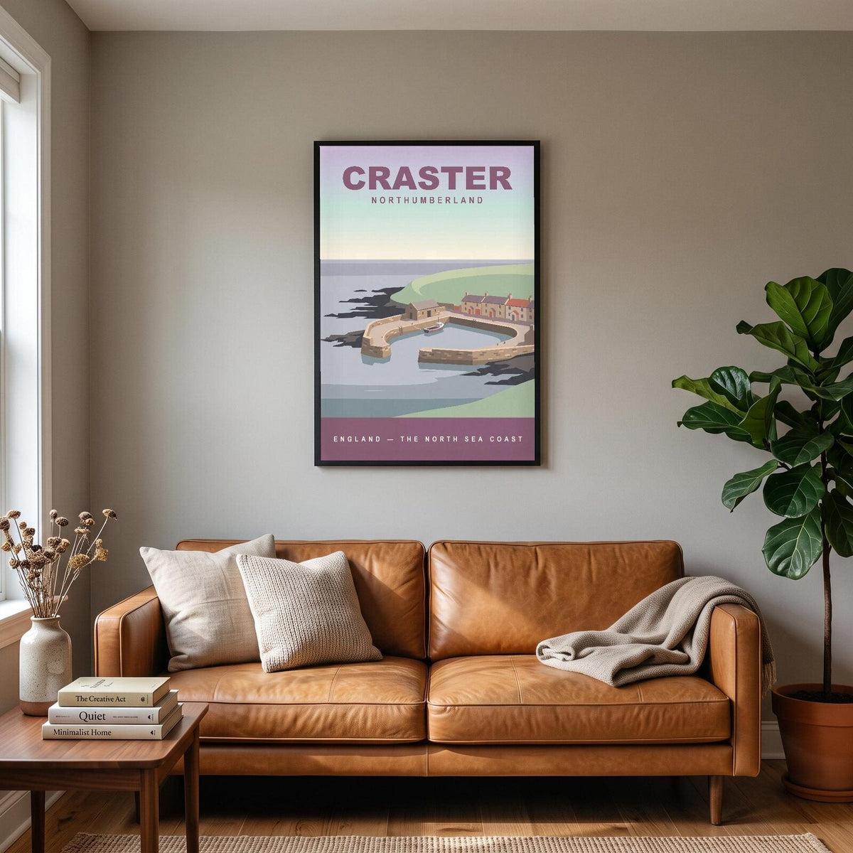 Craster Northumberland Travel Poster Art Print