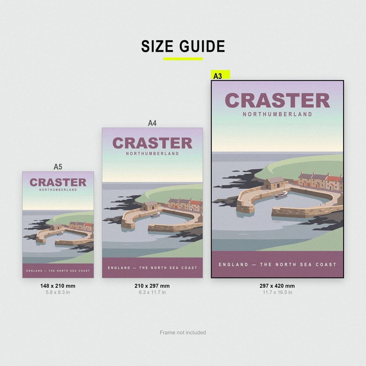 Craster Northumberland Travel Poster Art Print