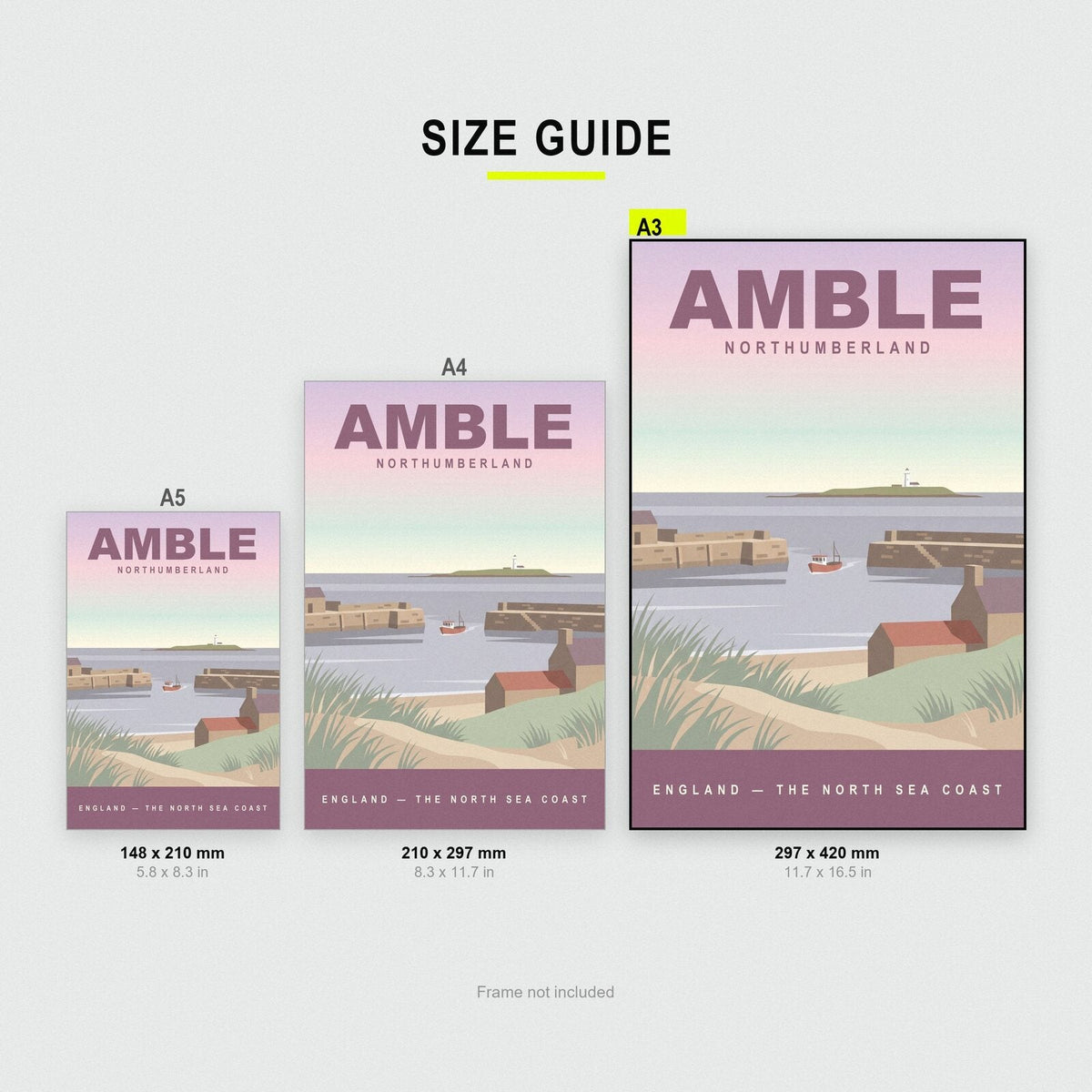 Amble Northumberland Travel Poster Art Print