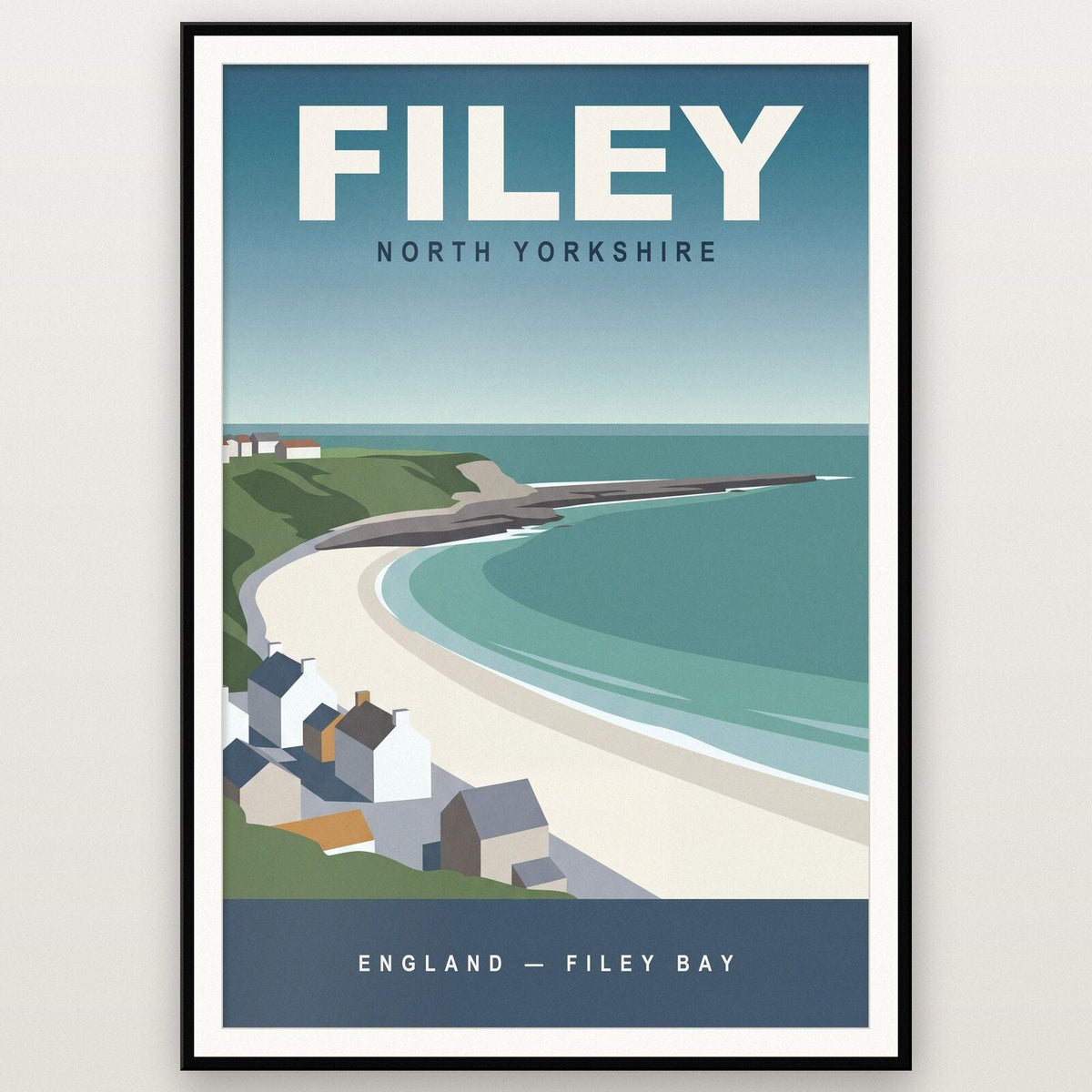 Filey North Yorkshire Travel Poster Art Print